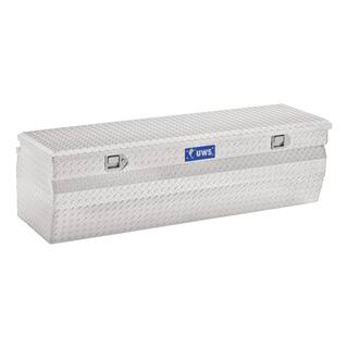 UWS 55 in. Silver Aluminum Full Size Wedge Utility Chest Truck Tool Box TBC-55-W