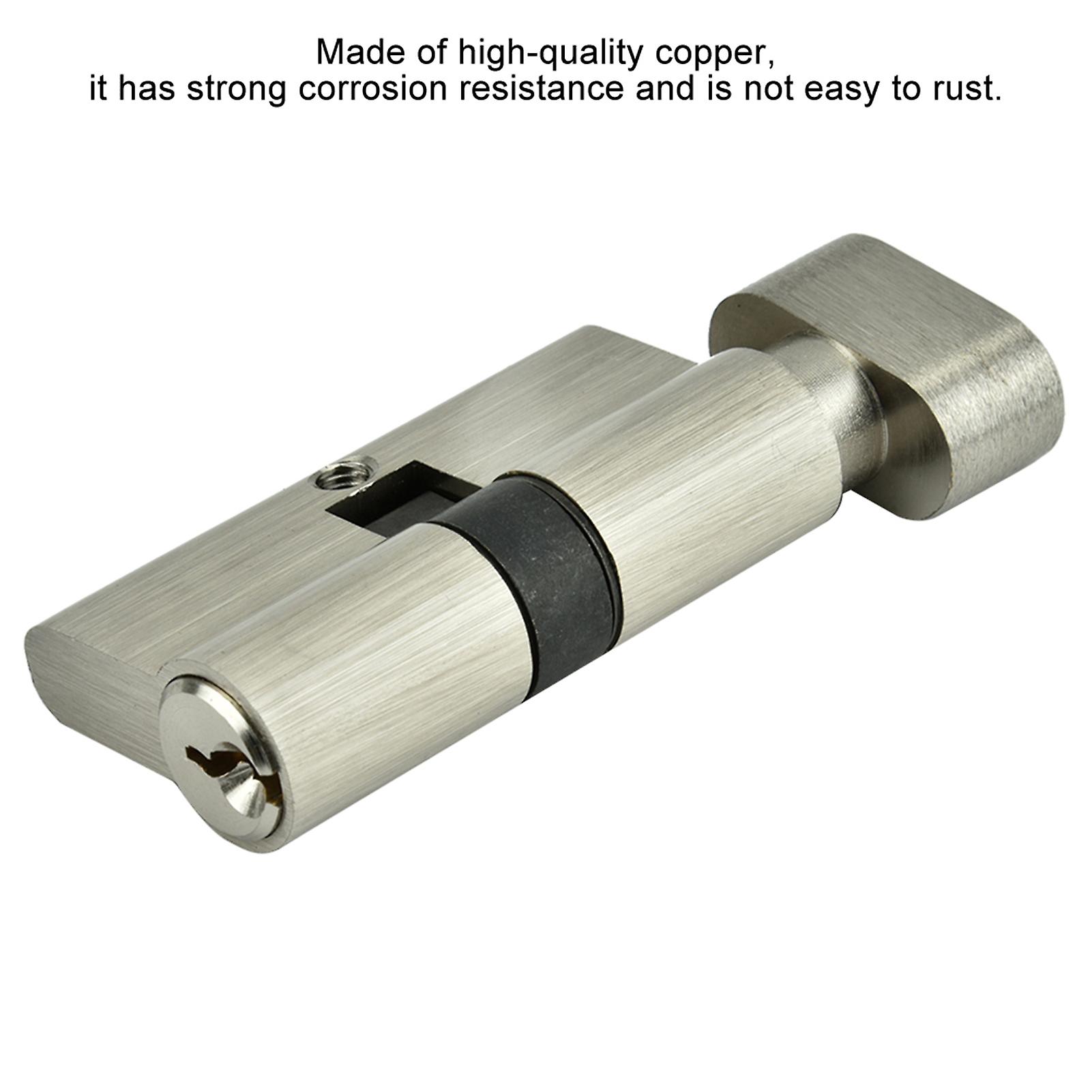 Copper Single Open Lock Cylinder Bedroom Door Lock Cylinder With Keys(l=60mm(30/30))