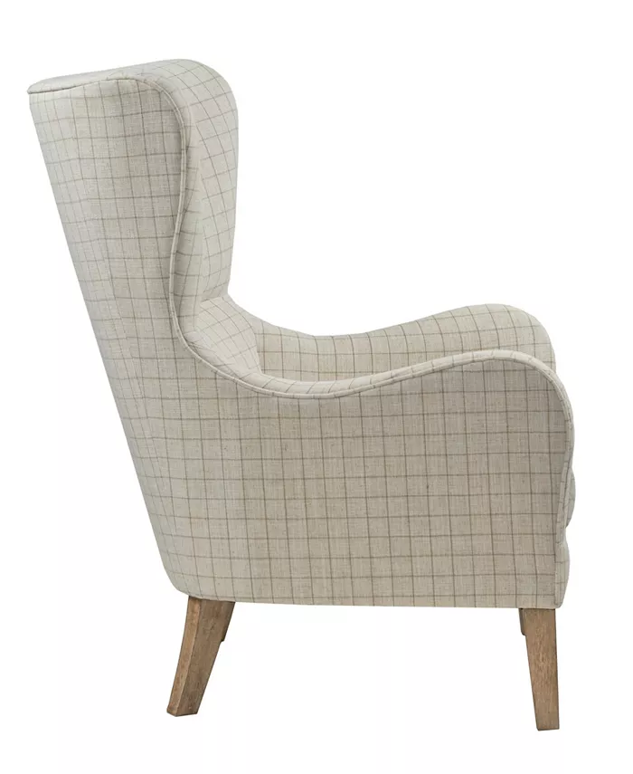 Madison Park Arianna 27.5 wide Fabric Swoop Wing Chair