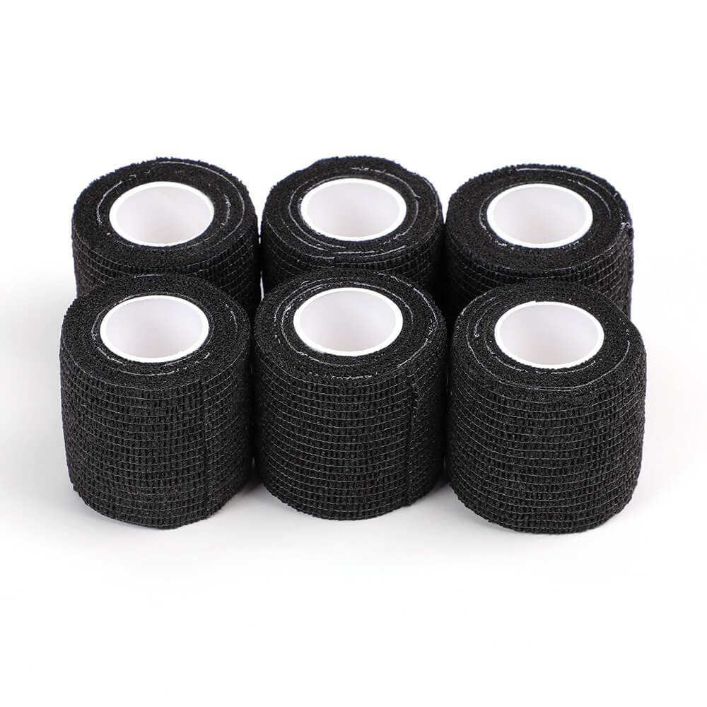 Bluerockt 50mm Tattoo Tape Grip Cover Self-adhesive Elastic Bandage Handle 6Pcs