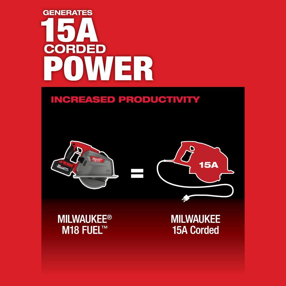 MW M18 FUEL 18-Volt 8 in. Lithium-Ion Brushless Cordless Metal Cutting Circular Saw with M18 Compact 38 in. Impact Wrench 2982-20-2854-20