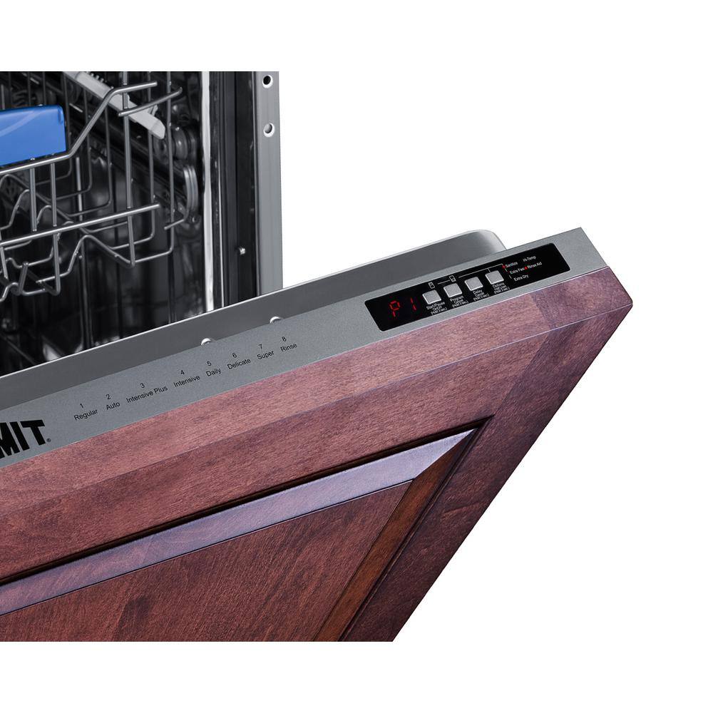 Summit Appliance 18 in. Custom Panel Ready Top Control Built in Dishwasher 47 dBAr ENERGY STAR DW186NTADA