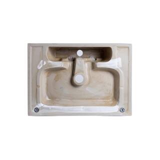 Altair 24 in. Rectangle White Ceramic Vessel Bathroom Vanity Sink with Overflow 9011-BAS-WH