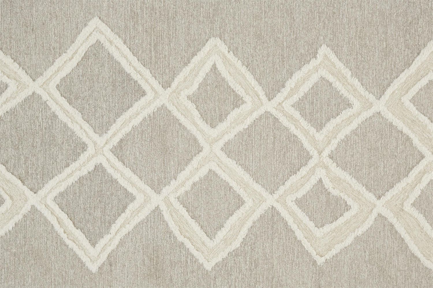 Elika Hand Tufted Taupe and Ivory Rug by BD Fine