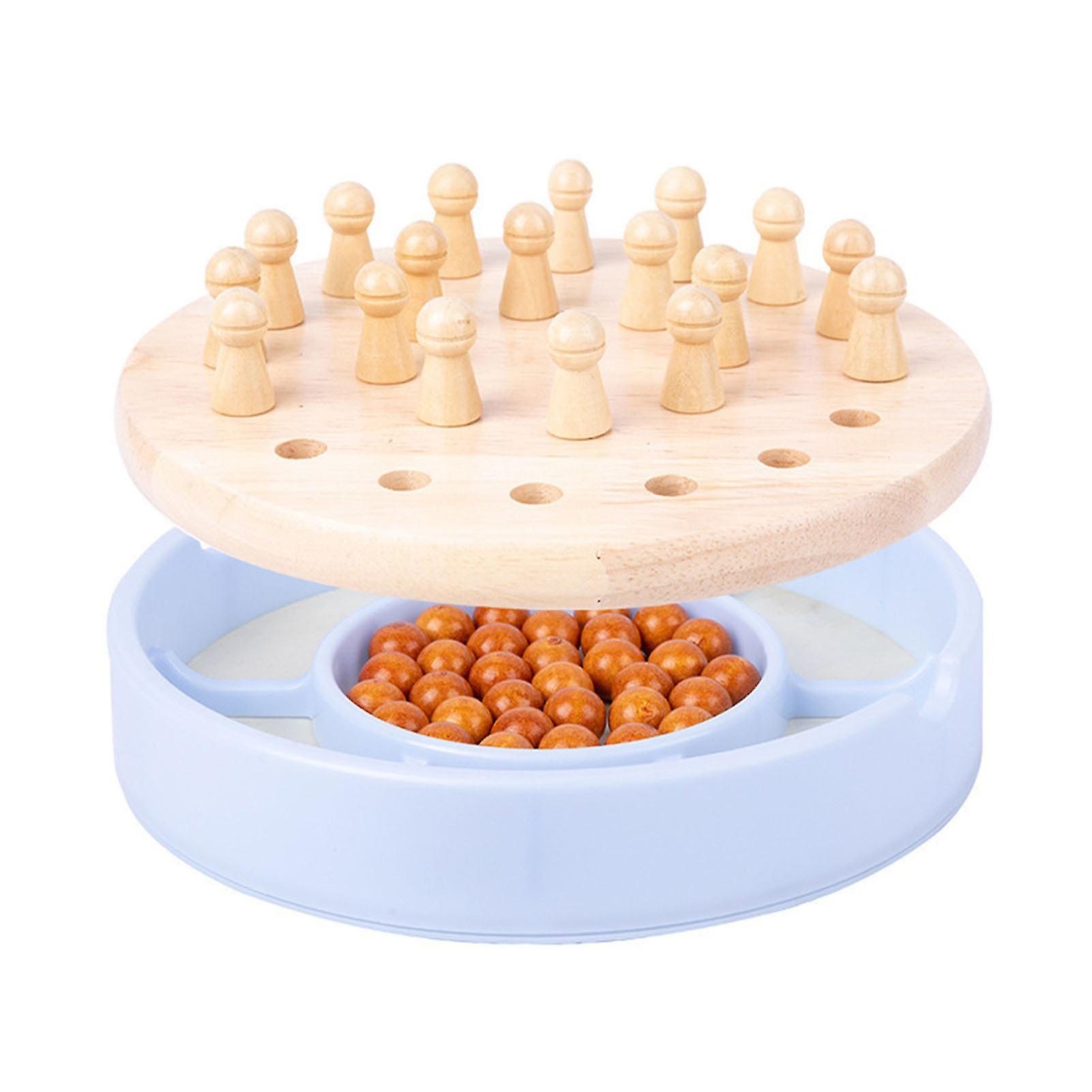 Memory Match Stick Chess Wooden Color Memory Board Early Education Intelligence Logic Development Toy 2 in 1