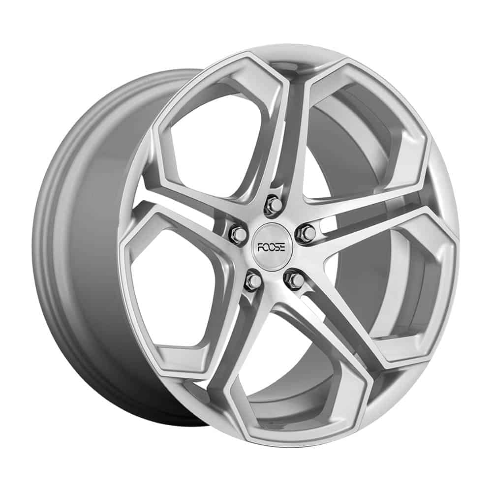 Foose 1PC F170 IMPALA F170 20X10.5 5X4.5 GL-SLVR-MACH 40MM