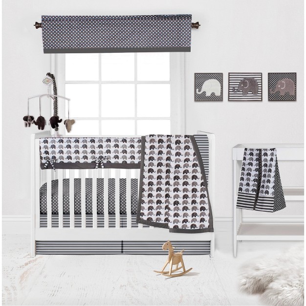 Bacati Pin Dots Gray Window Valance