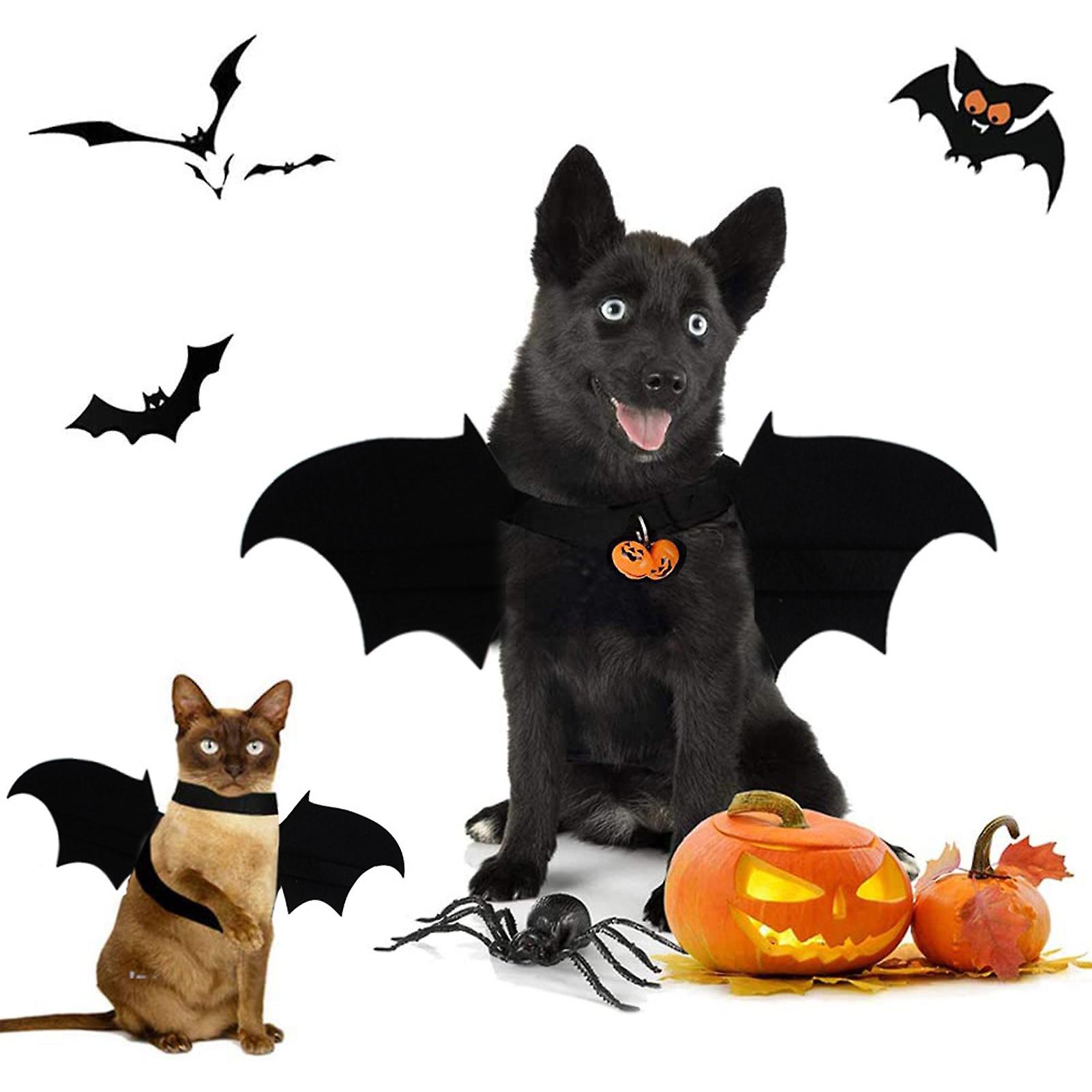 Halloween Cat Bat Costume Cat Batwings Cosplay Costume For Halloween Pet Fancy Dress For Cats Dogs Multicolor