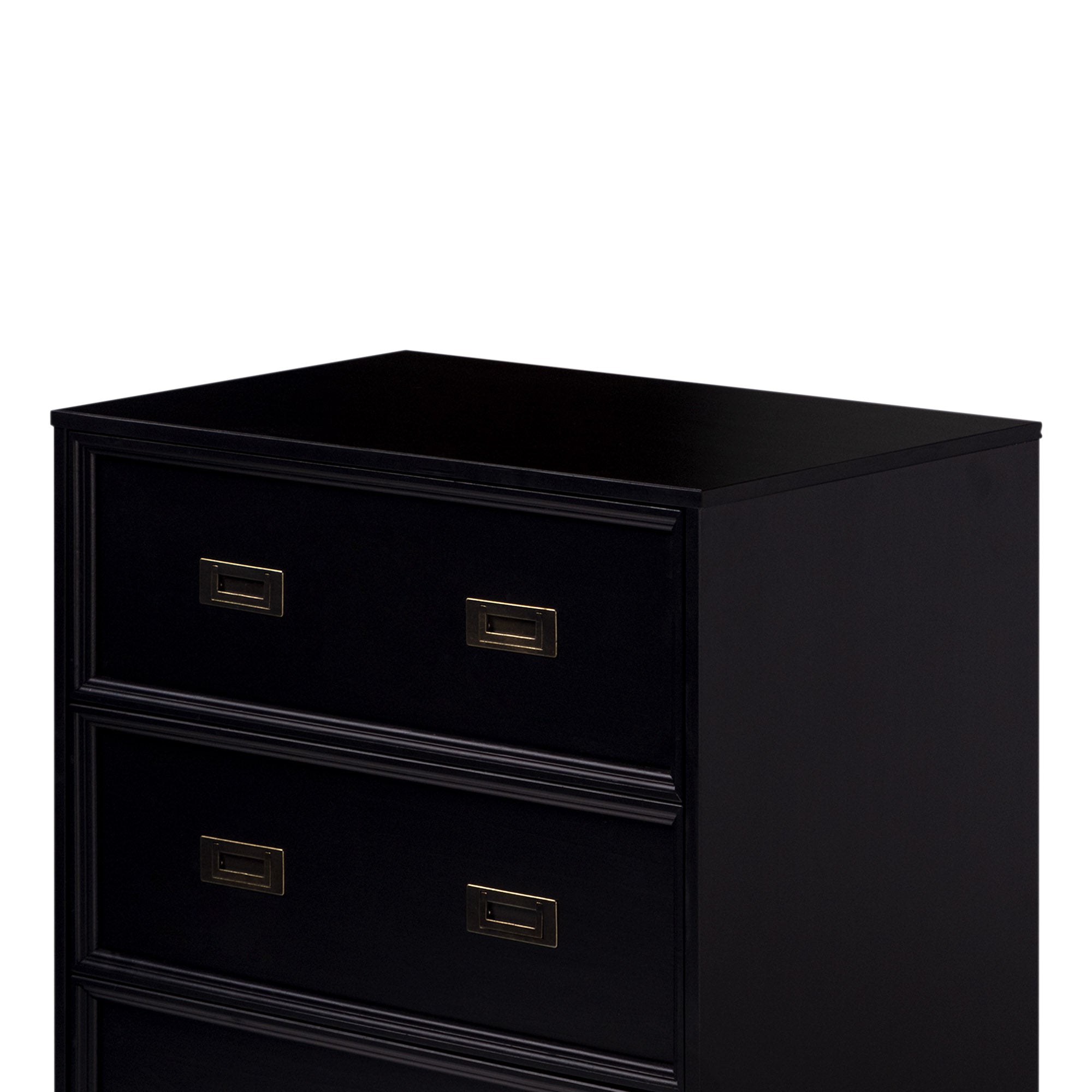 Manor Park Classic Modern Solid Wood 4-Drawer Dresser, Black