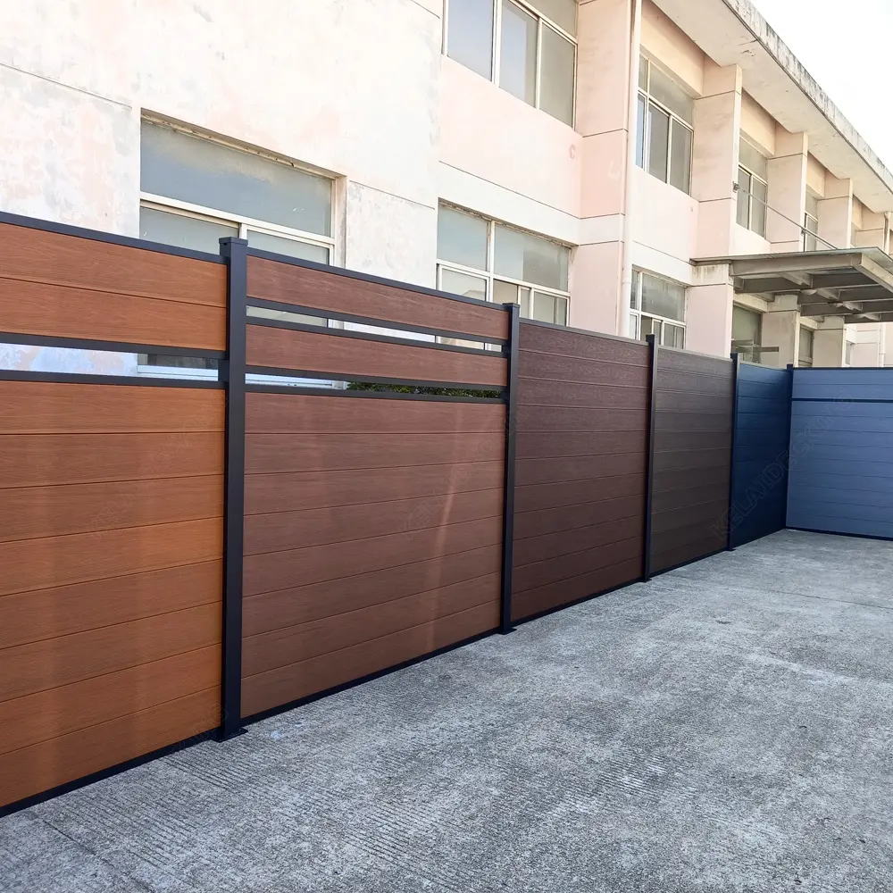 Customized Water Proof wood composite plastic wpc Fireproof Moisture Proof Fencing Decorative Garden Fences Wpc Fence Panels