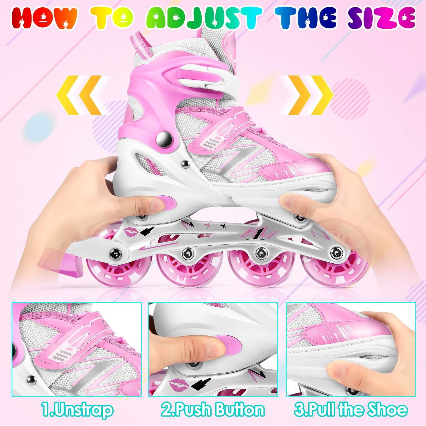 Adjustable Inline Skate Inline Skates with Illuminating Wheels Inline Skates for Kids Girls Boys Adults Mens Women Gifts Inline Skates Light Up Rollerskatess Beginner Roller Skate