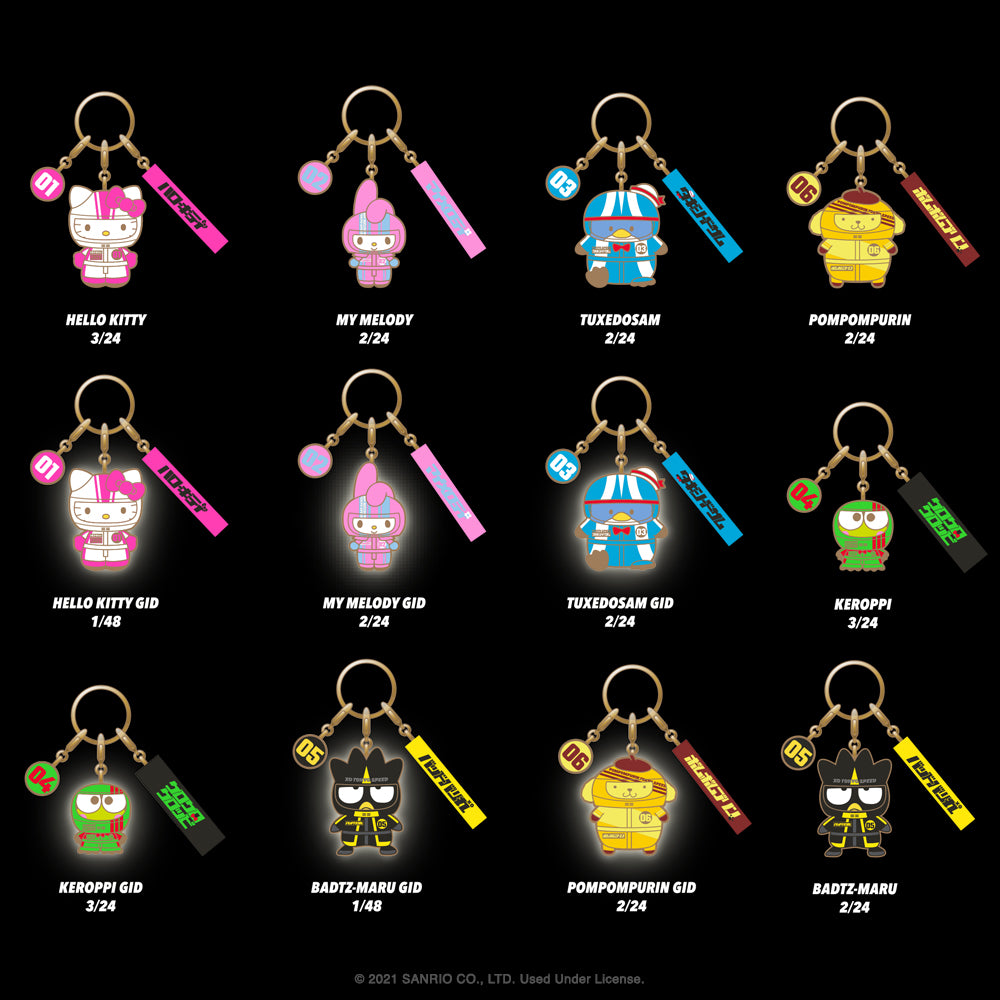 Hello Kitty® and Friends Tokyo Speed Enamel Keychains