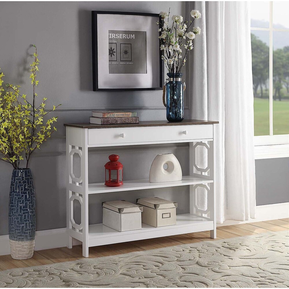 Convenience Concepts Omega 1 Drawer Console Table with Shelves