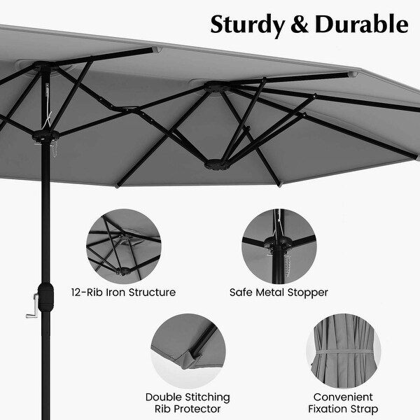 Costway 10 Pieces Patio Wicker Dining Set with DoubleSided Patio