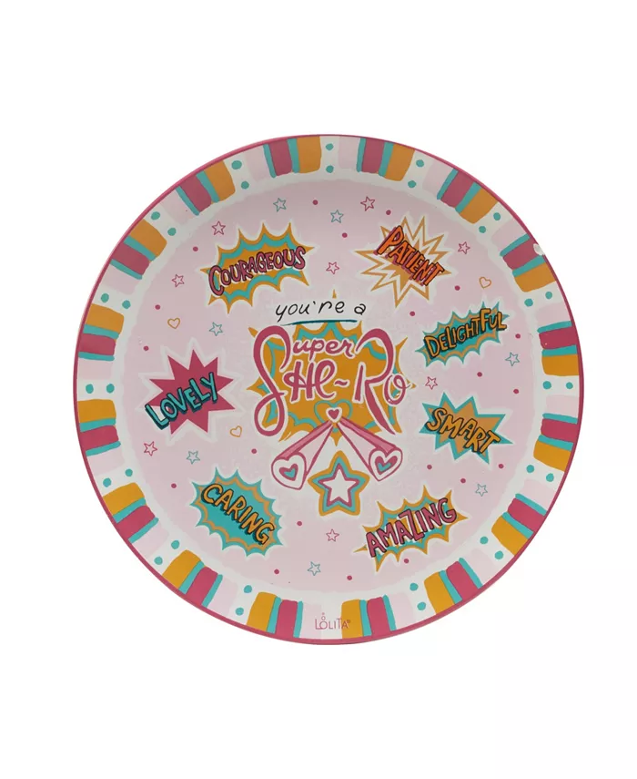 Certified International Lolita Lady Boss 4 Piece Dessert Plate