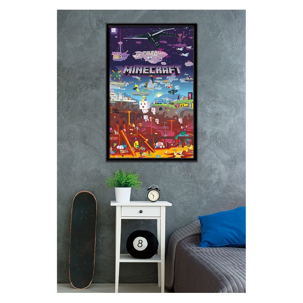 Minecraft World Beyond Framed Poster Trends International