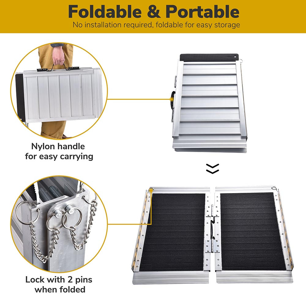 Yescom Wheelchair Ramp 600lb Capacity 2'x29