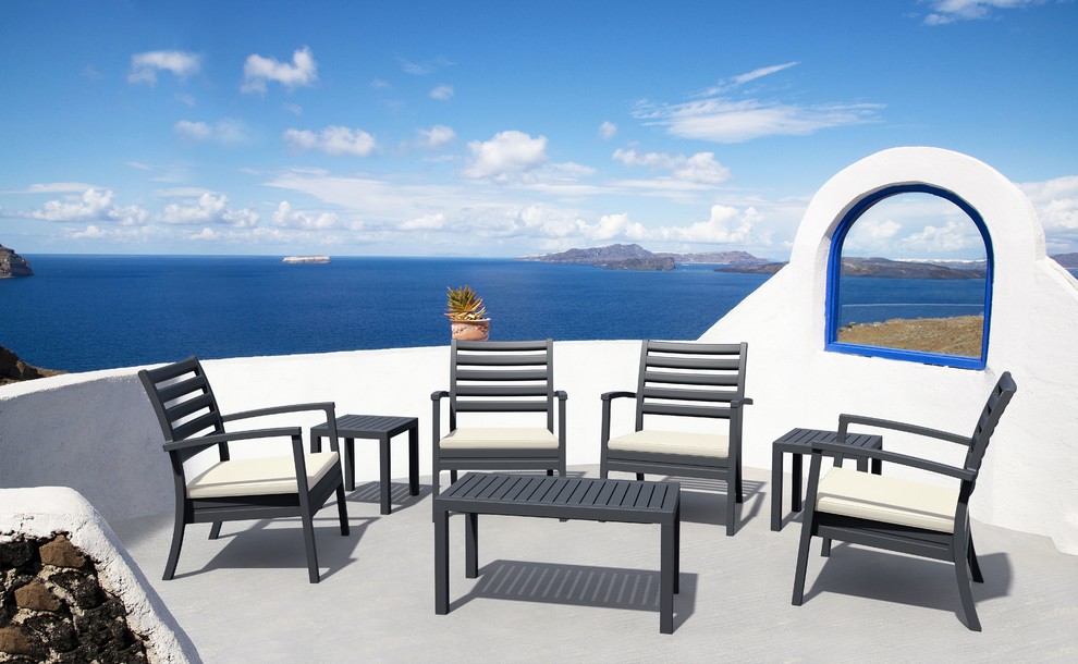 Compamia Artemis XL Club Seating Set 7 Piece With Cushions   Contemporary   Outdoor Lounge Sets   by Homesquare  Houzz