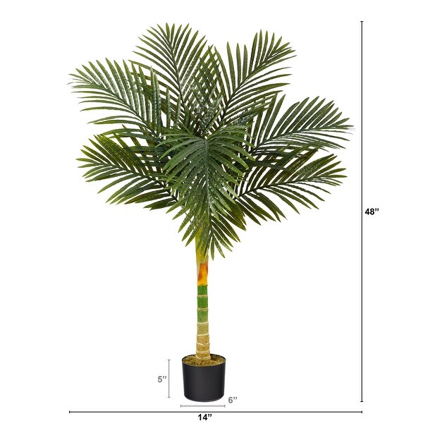 4' Single Stalk Golden Cane Artificial Palm Tree