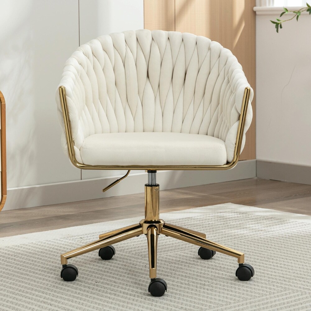 Modern Home Office Leisure Chair with Adjustable Height and Casters