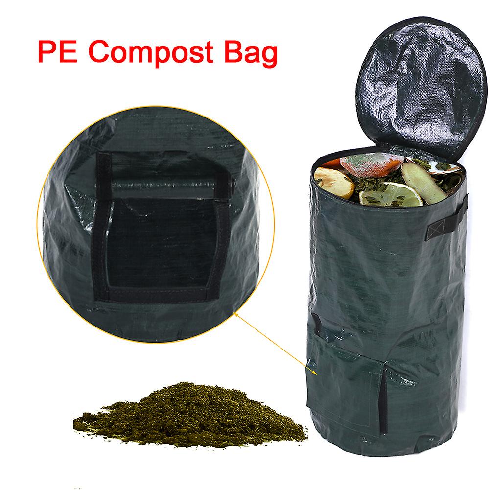 Organic Waste Kitchen Garden Yard Compost Bag Environmental PE Cloth Planter (35 x 60cm)