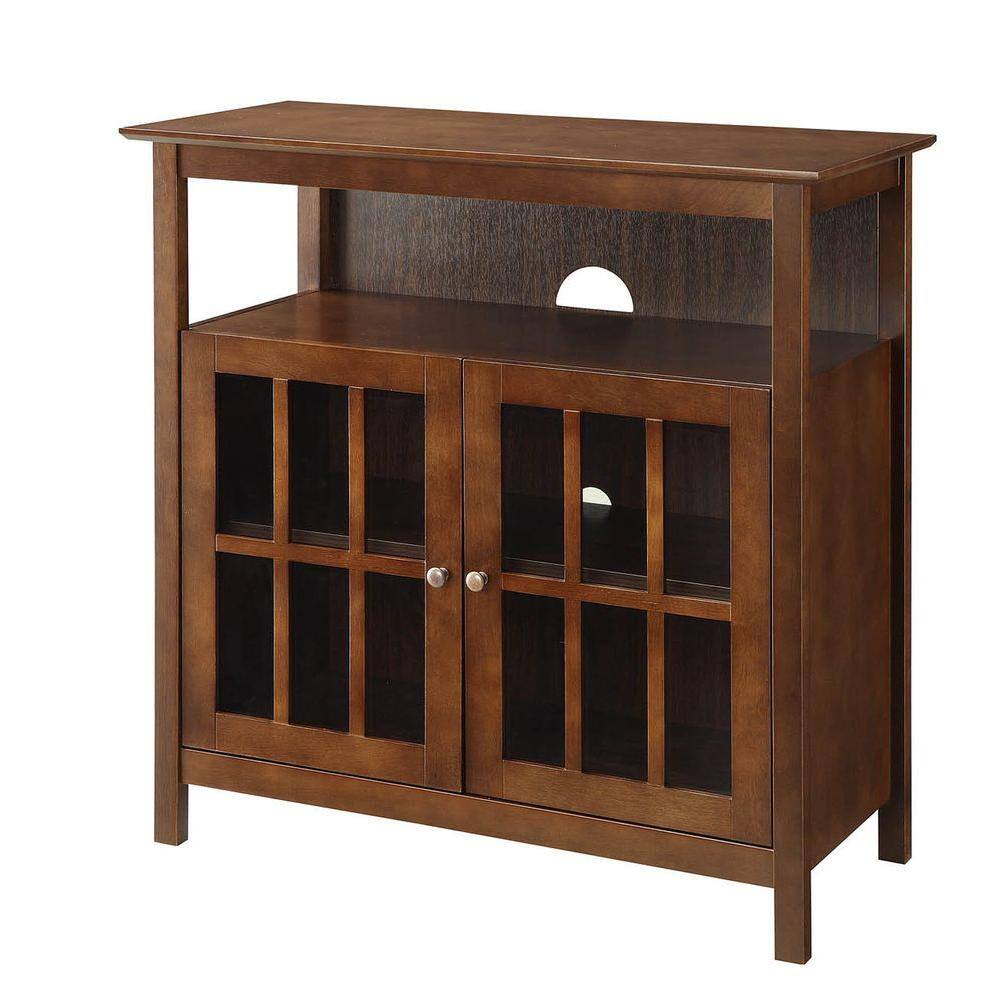 Convenience Concepts 36 in. Espresso Wood TV Stand 42 in. with Doors 8066070