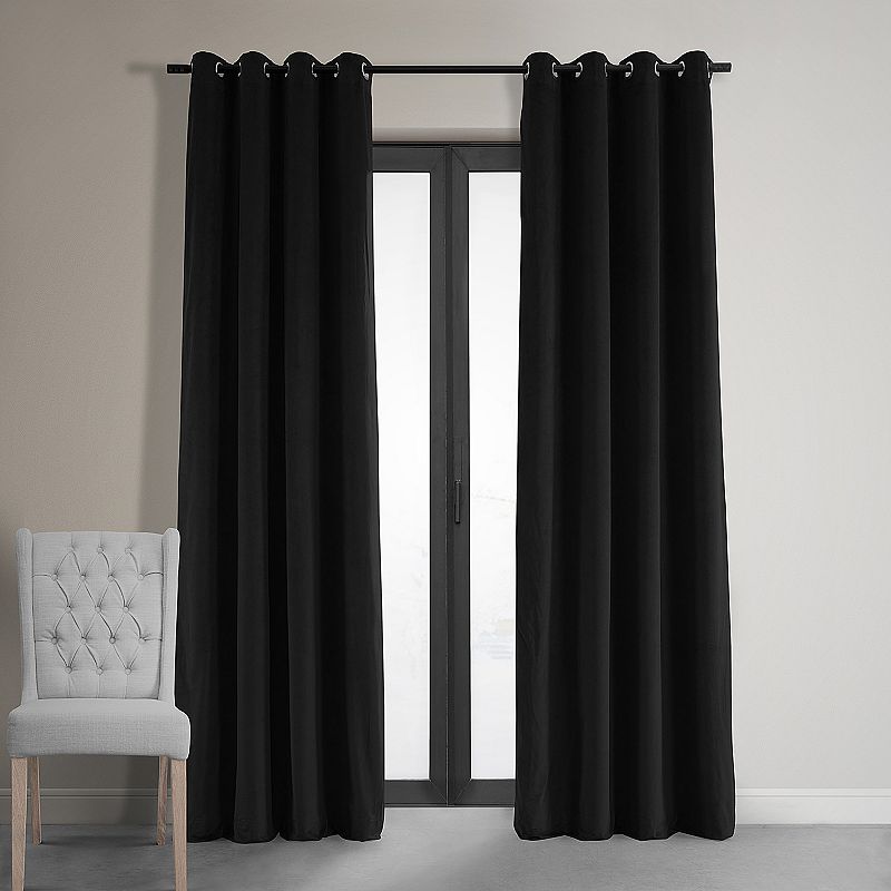 EFF Blackout 1-Panel Signature Velvet Window Curtain