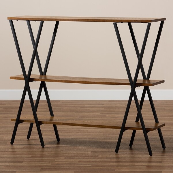 Norton Rustic and Industrial Wood and Console Table