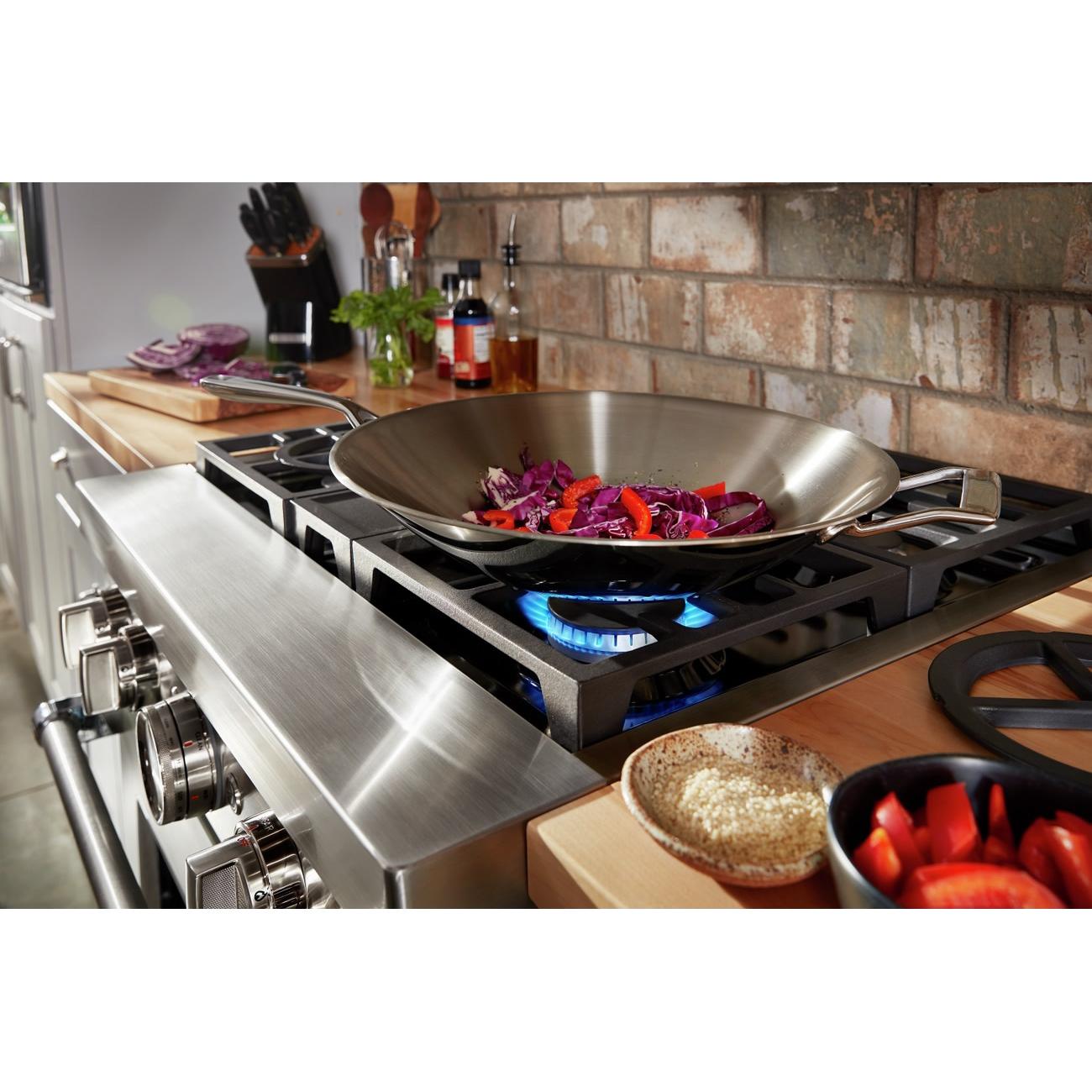 KitchenAid 30-inch Freestanding Dual Fuel Range with Even-Heat�True Convection KFDC500JSS