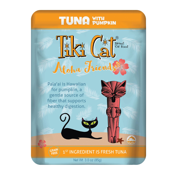 Tiki Cat Aloha Friends Tuna and Pumpkin Cat Food Pouches 3oz