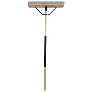 HARPER 24 in. Indoor HardwoodSteel Handle Push Broom for Pet Hair Sand Saw Dust and Wood Shavings 20201043