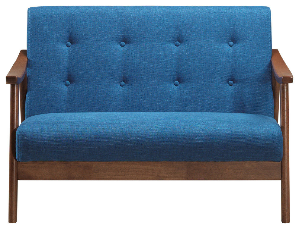 GDF Studio Buda Mid Century Modern Settee   Midcentury   Loveseats   by GDFStudio  Houzz