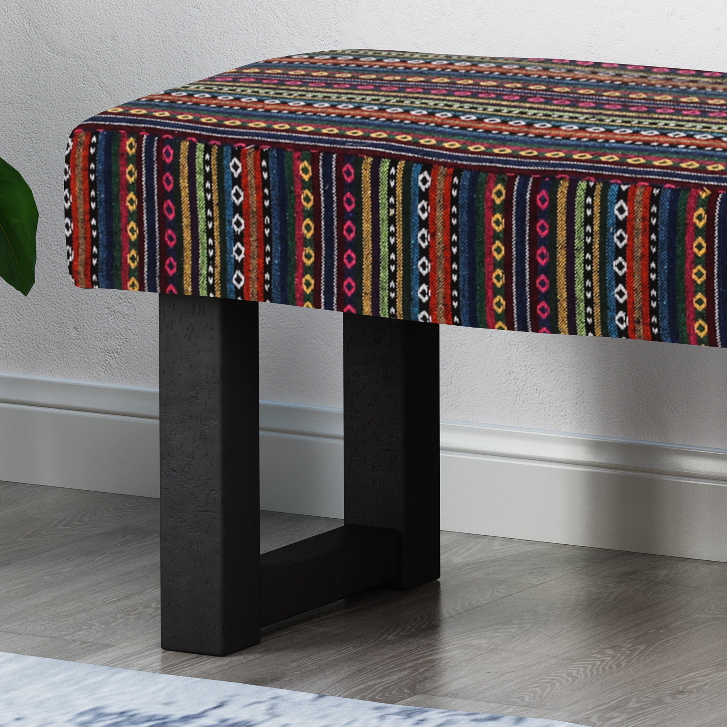 Shelby Boho Fabric Bench