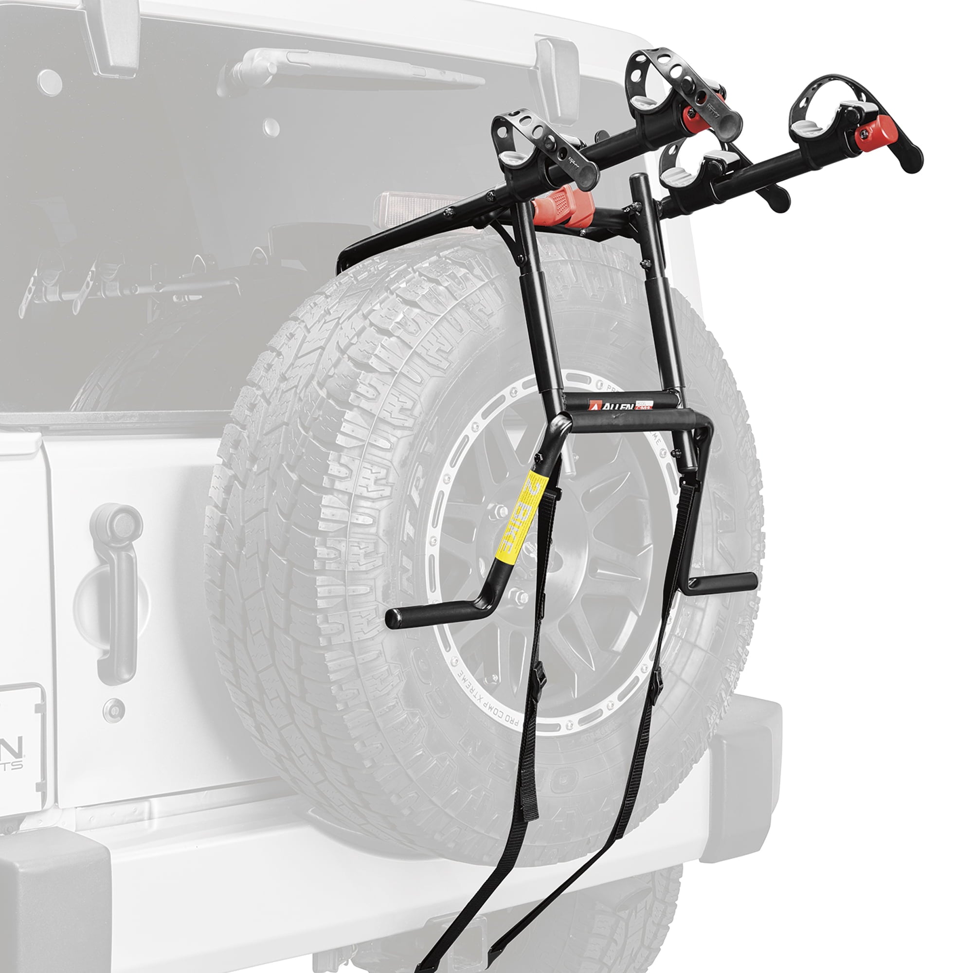 Allen Sports Premier 2-Bicycle Spare Tire Mounted Bike Rack Carrier， S302