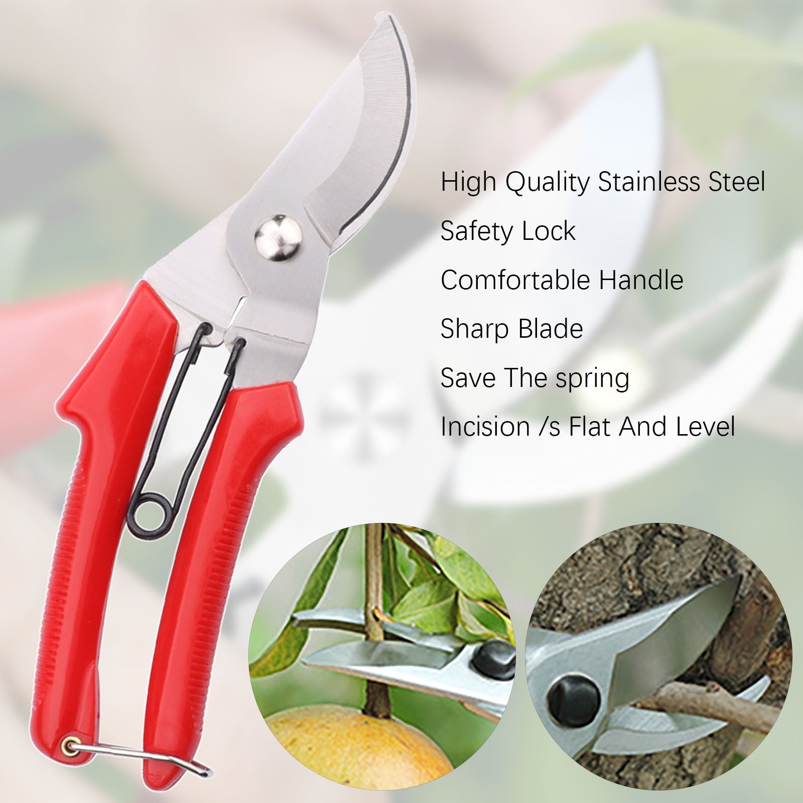 TOYFUNNY Pruning Shears, Professional Bypass Garden Shear Hand Pruners Gardening Shears Clippers For Plants