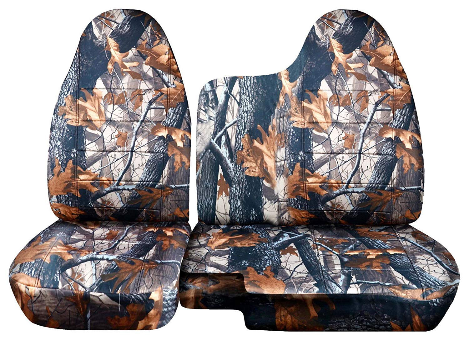 T52-Designcovers Compatible with 2004-2012 Chevy Colorado/GMC Canyon Camouflage Truck Seat Covers (60/40 Split Bench) No Armrest:Camo Gray Real Tree