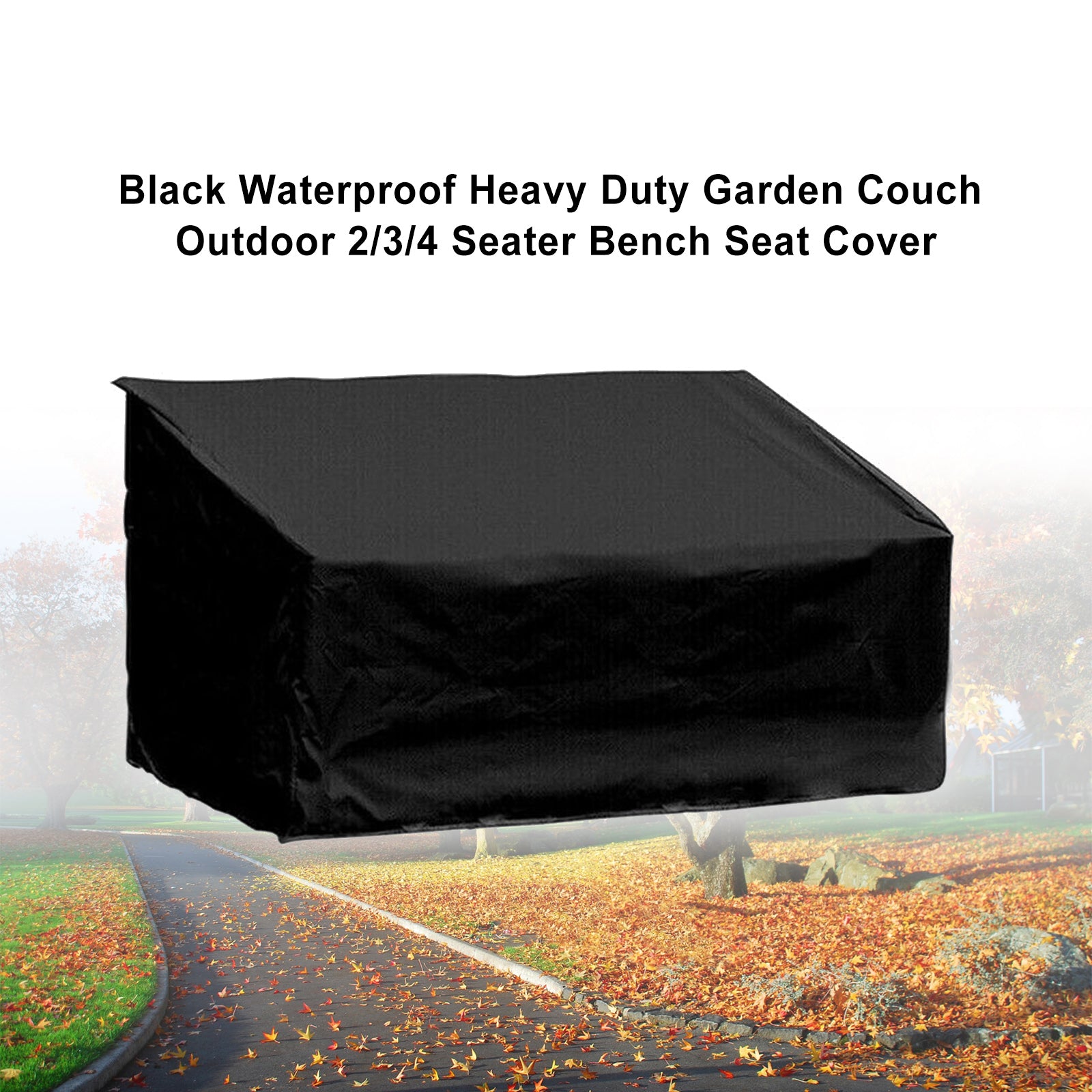 Bailey Black Waterproof Heavy Duty Garden Couch Outdoor 2/3/4 Seater Bench Seat Cover