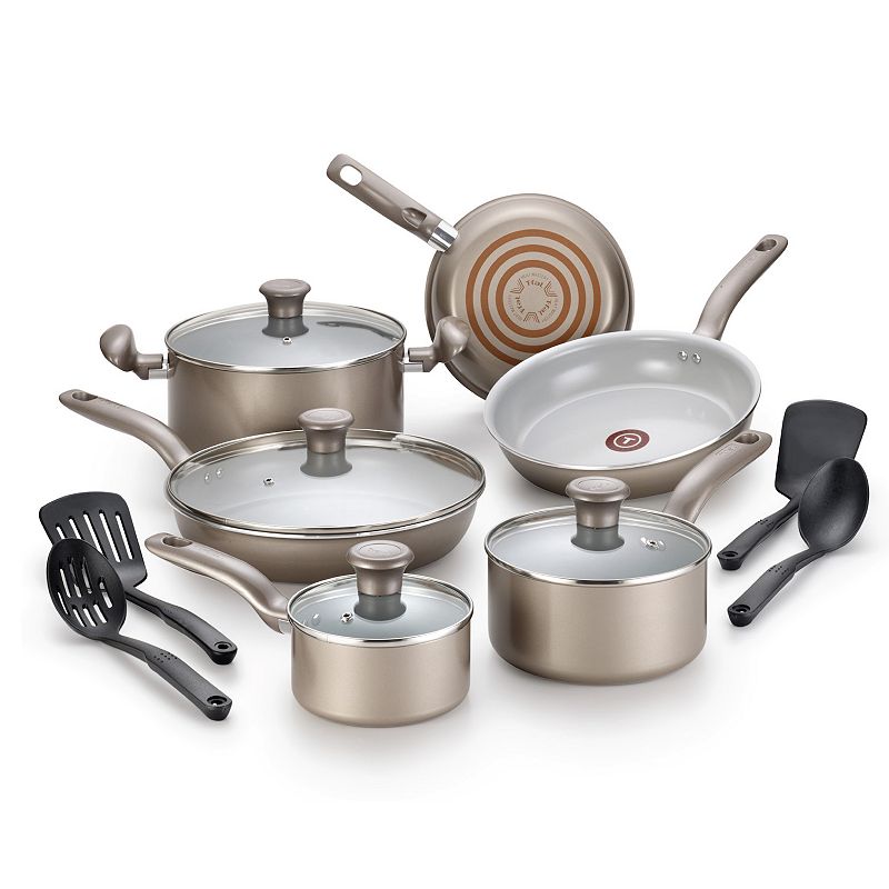 T-Fal Initiatives 14-pc. Ceramic Cookware Set