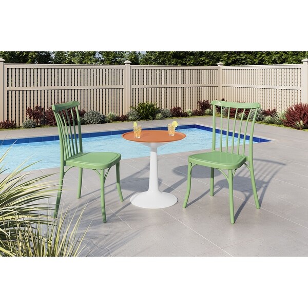 Tiras Chairs and Leonid Table 3Piece Outdoor Dining Set