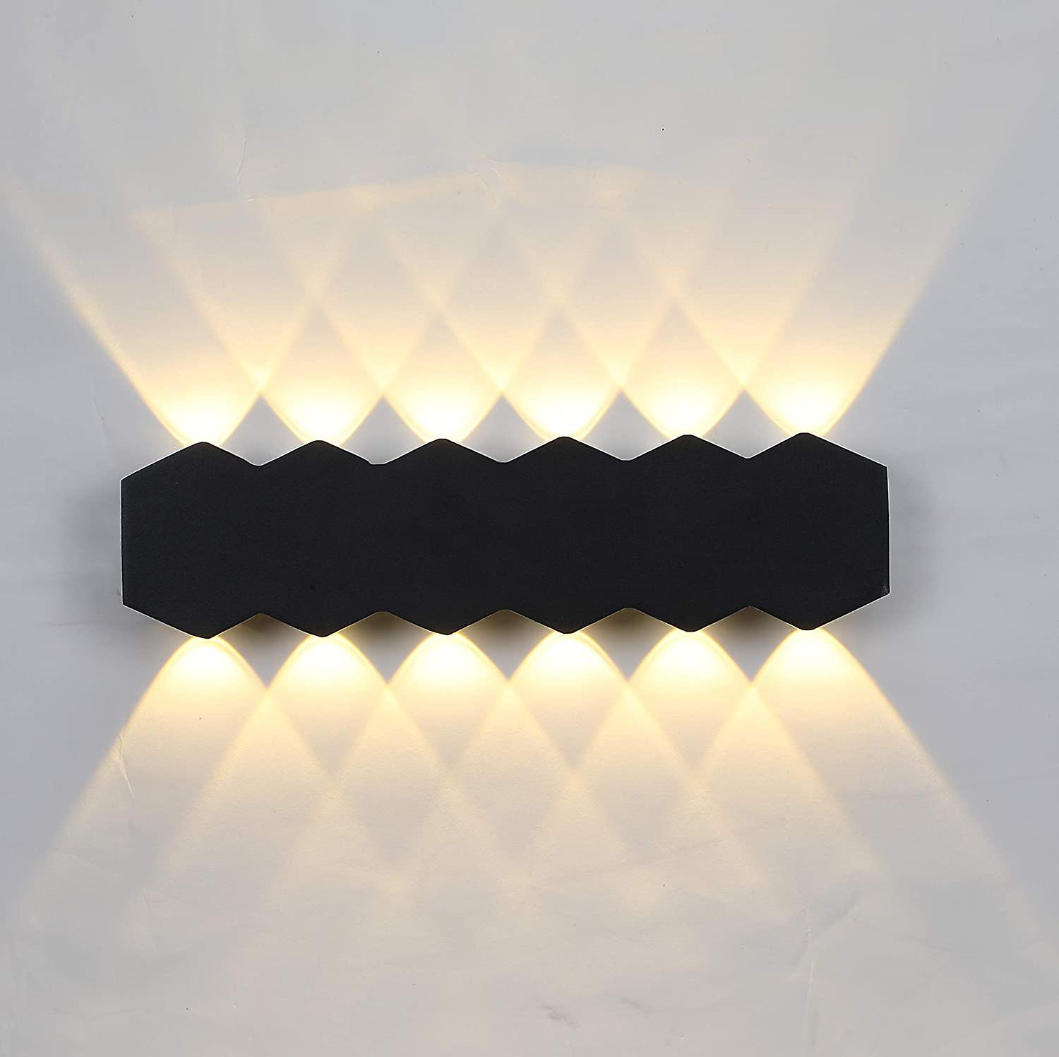 12w Led 31cm Wall Light Indoor White Lamp Modern Up Down Spot Wall Lamp Aluminum Wall Lighting Warm White Light 3000k For Living Room Bedroom Stair Ha