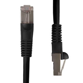 NTW 25 ft. Cat5e Snagless Shielded (STP) Network Patch Cable Black 345-S5E-025BK