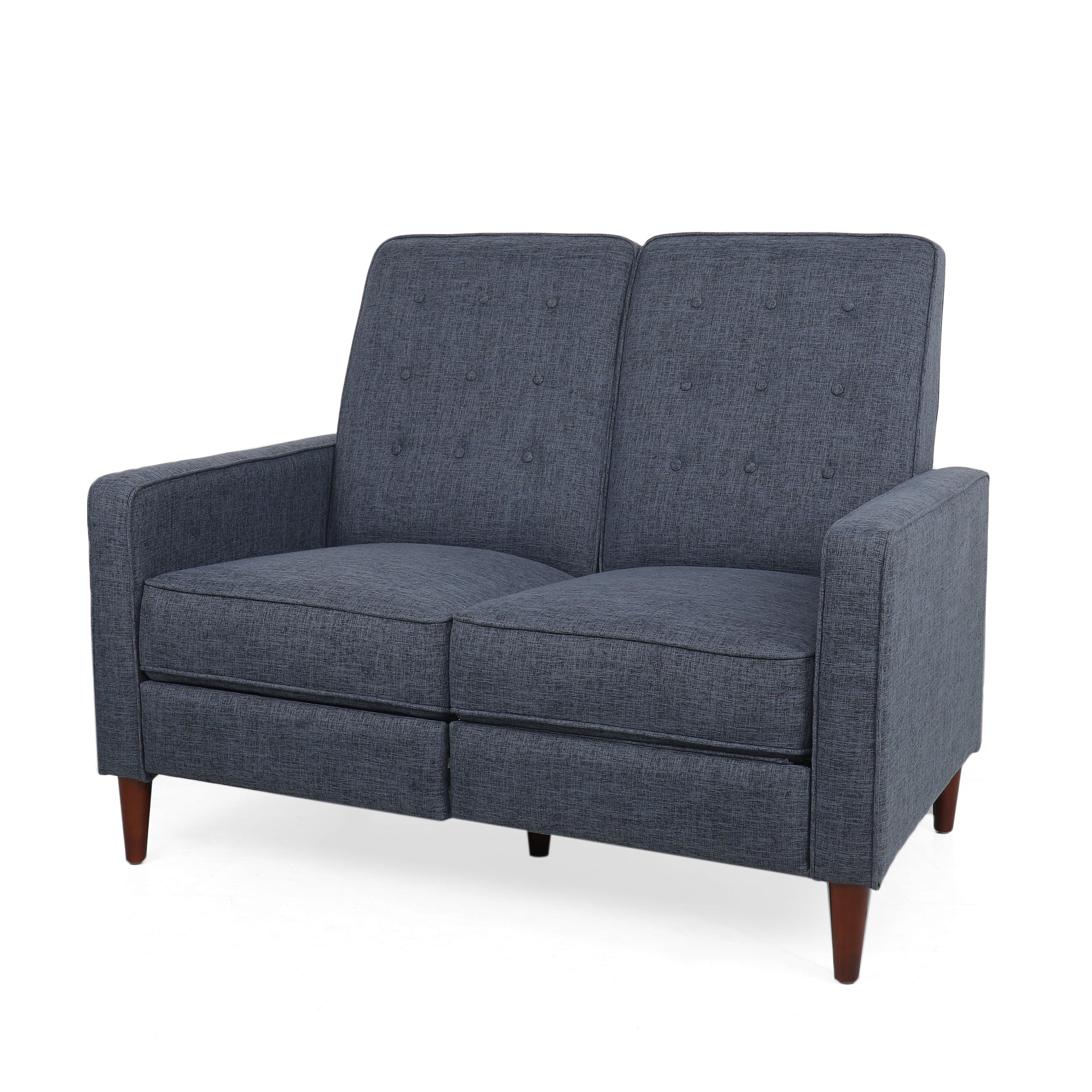 Manville Contemporary Tufted Loveseat Pushback Recliner