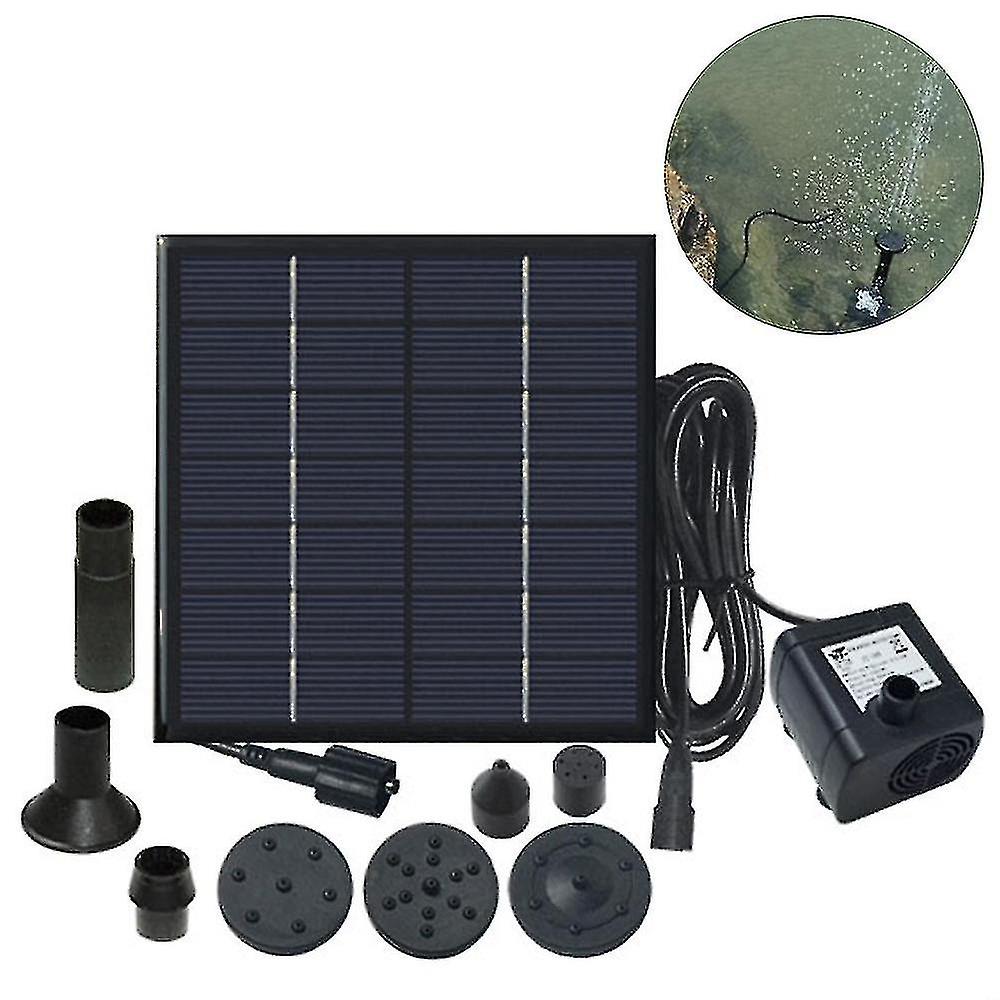 Birdbath Fountain， Solar Power Water Pump Panel Kit Submersible