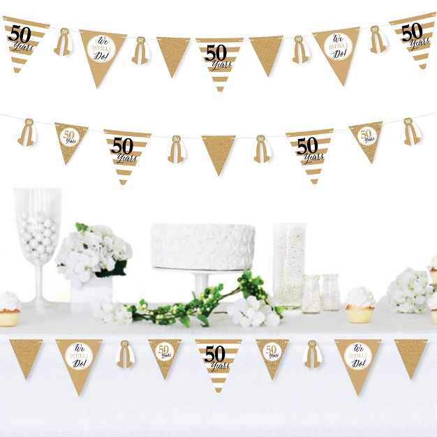 Big Dot Of Happiness We Still Do 50th Wedding Anniversary Diy Anniversary Party Pennant Garland Decoration Triangle Banner 30 Pieces