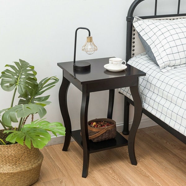 Gymax Set of 2 Accent Side Table Sofa End Table Nightstand Coffee - See Details