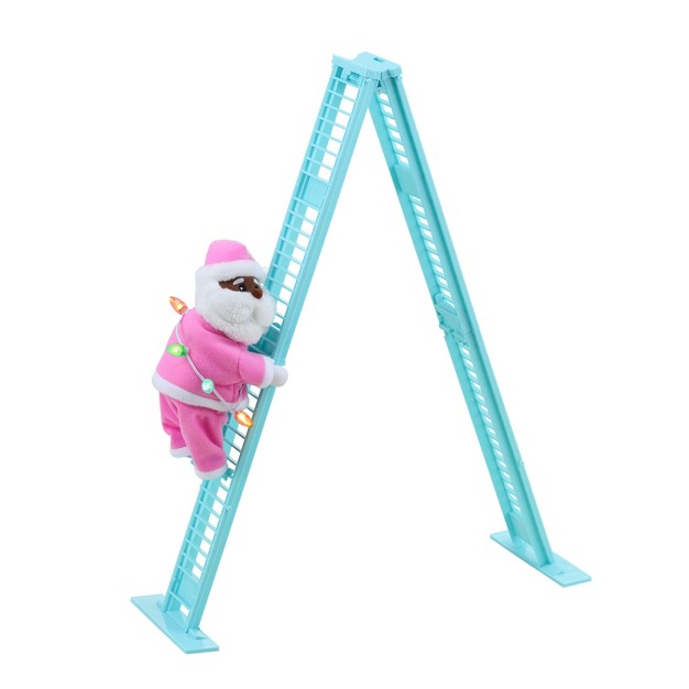 Animated amp Musical Tabletop Pastel Climbing Santa