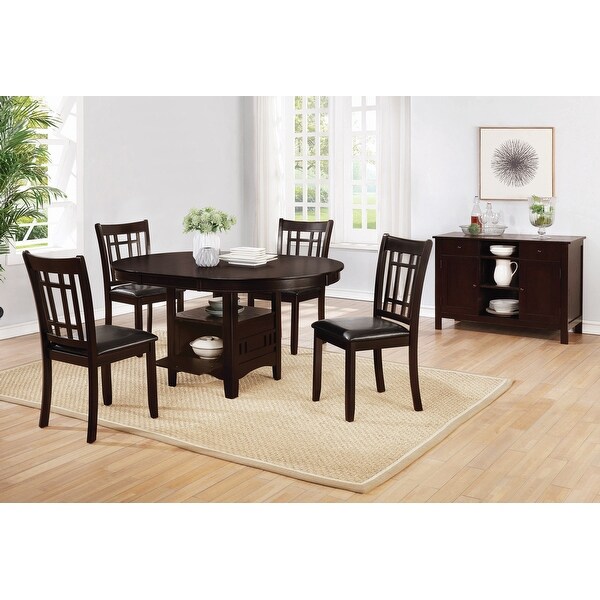 Antonia Black and Espresso Upholstered Dining Chairs (Set of 4)