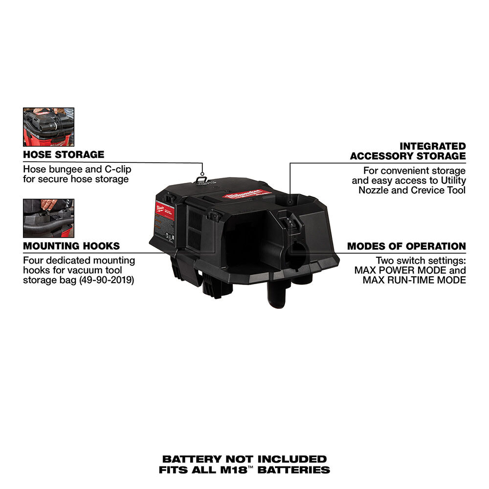 Milwaukee M18 FUEL Wet/Dry Vacuum Motor Head Bare Tool 0911-20 from Milwaukee