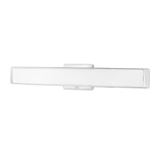 Hampton Bay Collier Heights 24 in. Chrome Curved Selectable LED Bathroom Vanity Light Bar Flush Mount with Night Light Feature 537999010