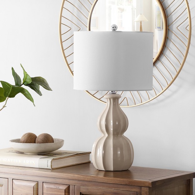 Wade Ceramic Table Lamp Ivory Safavieh